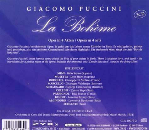 Giacomo Puccini La Bohème Fausto Cleva CD album Muziek bol