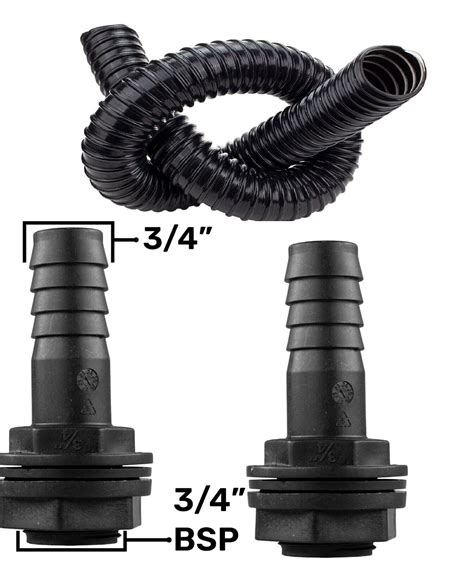 Water Butt Connector Pipe Link Kit Connect Rain Tanks Together All