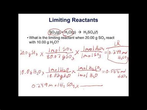 Limiting Reactants And Percent Yield Youtube