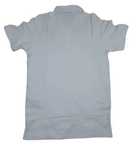 Men Plain White Sublimation Cotton T Shirt Polo Neck At Rs 250 Piece