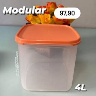 Modular Quadrado TUPPERWARE Laranja Shopee Brasil