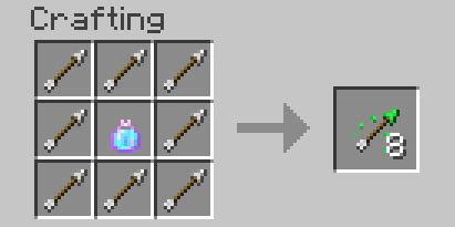 New tipped arrow crafting recipe! : Minecraft