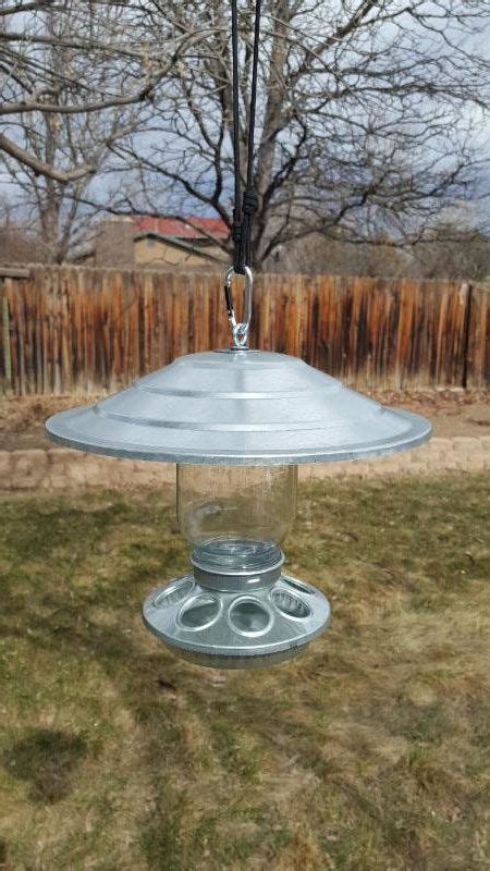 Mason Jar Bird Feeder Galvanized Steel Etsy Mason Jar Bird Feeders