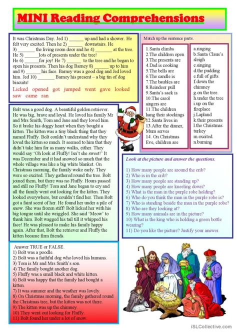 Mini Christmas Activities English Esl Worksheets Pdf And Doc