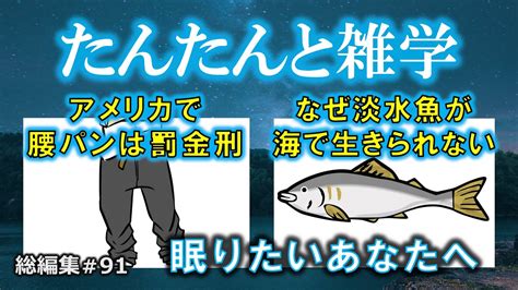 【睡眠導入】たんたんと雑学（雑学シリーズ総編集 91 ）【朗読・作業用・睡眠用bgm・聞き流し・リラックス・不眠症対策 トリビア・豆知識