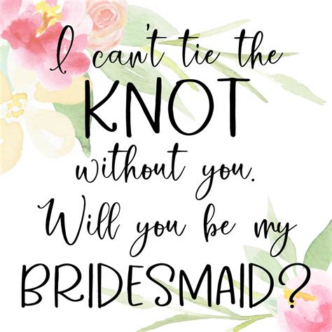 Will You Be My Maid Of Honor Printable