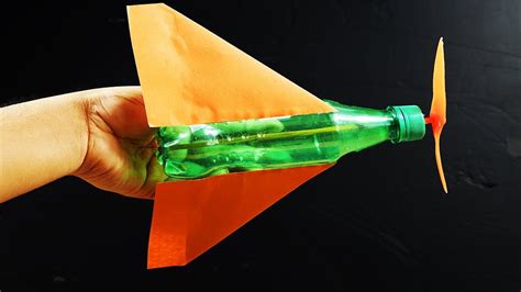 How To Make Rubber Band Bottle Plane At Home Make Rubberband Propeller