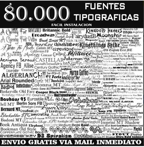 Pack 80 000 Fuentes Tipograficas Letras Editables Regalo Cuotas Sin