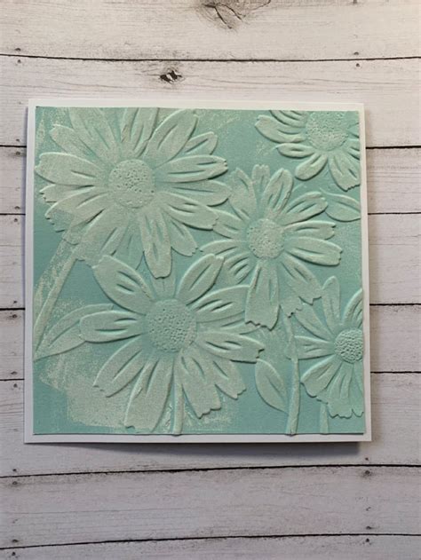 Daisy Embossing Folder Embossed Cards Floral Cards Embossing Folder