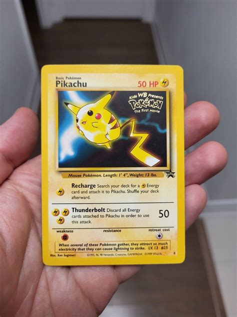 Mavin Pikachu WB Stamp The First Movie Black Star Promo 4 NM Pokemon