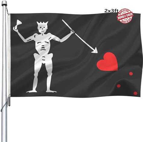 Buy Blackbeard Pirate Flag 2x3 Outdoor Double Sided Heavy Duty Pirate