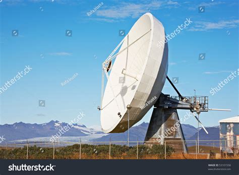 Satellite Communications Dish Near Hofn Iceland Stock Photo 53101558