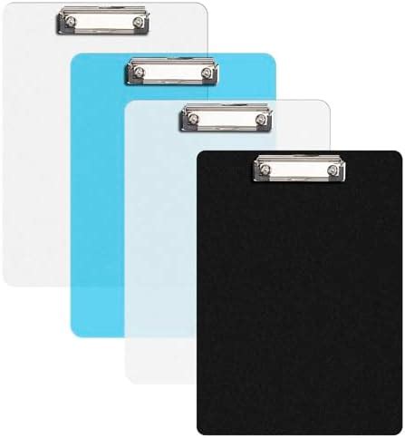 Pcs Clipboard A Plastic Writing Pad Hasgard Upgraded Colourful Clip