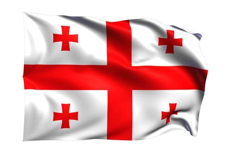 Georgia Waving Flag Realistic Transparent Background 15309559 PNG