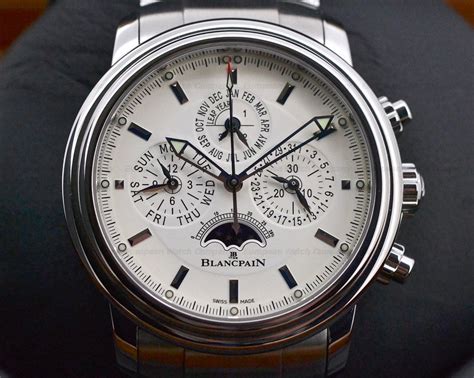 Blancpain F Leman Perpetual Calendar Chronograph White Dial