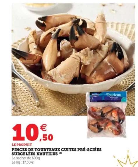 Offre Pinces De Tourteaux Cuites Pr Sci Es Surgel Es Nautilus Chez U