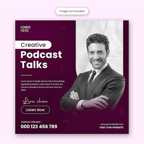 Premium Psd Creative Podcast Social Media Post Template