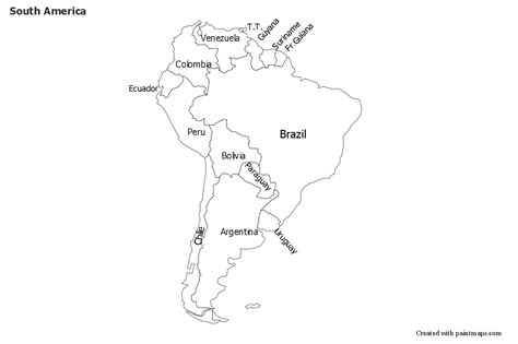 Mapas De Muestra Para Sudamerica Blanco Negro Map Maker South