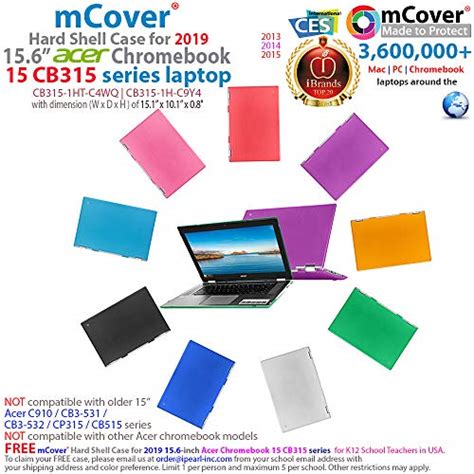 Mcover Hard Shell Case For 2019 156 Acer Chromebook 15 Cb315 Series Not Compatible With Older