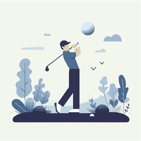 Vector De Personas Jugando Al Golf Con Un Estilo De Dise O Plano Simple