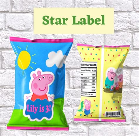 Peppa Pig Chip Bags Peppa Pig Party Favors Custom Chip Etsy Schweiz