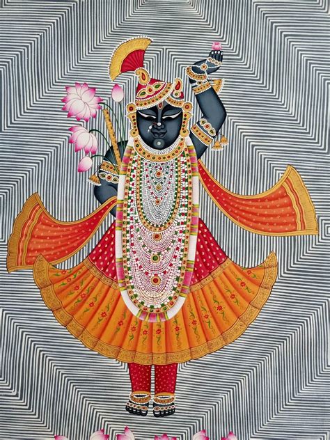 Pichwai Painting Painting Of Lord Shrinathji Indian Art Home Decor Wall