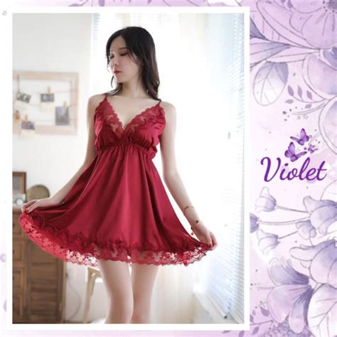 Jual Violet Lingerie Baju Tidur Seksi Wanita Babydoll Pakain Dalam