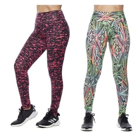 Kit 2 Calças Legging Plus Size Nobre Estampada Feminina Fitness