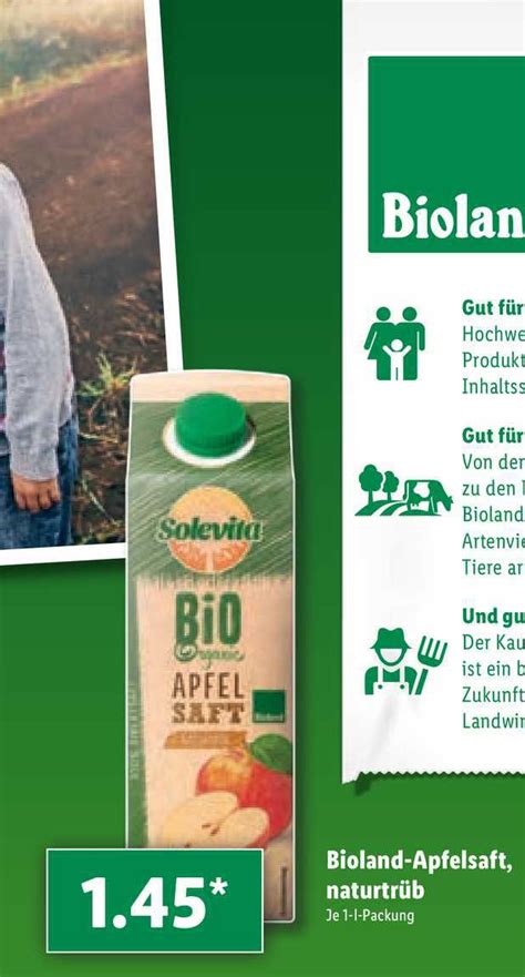 Bioland Apfelsaft Naturtr B Angebot Bei Lidl Prospekte De