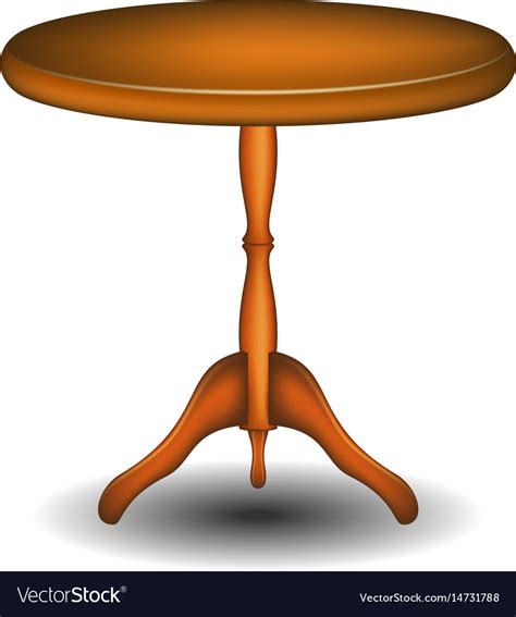 Round table in wooden design Royalty Free Vector Image