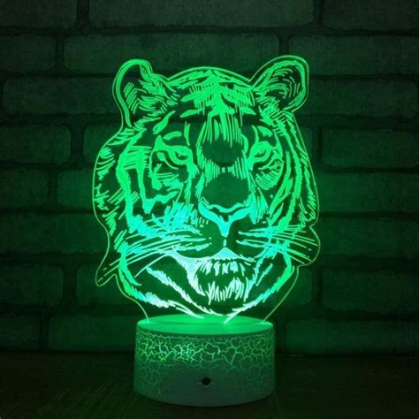 Axzz D Tigre Lampe Illusion Optique Led Veilleuse Optiques Illusions