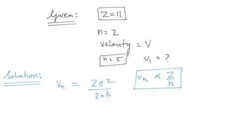 Solved The Velocity Of An Electron In The Second Orbit Of Sodium Atom Atomic Number 11 Is V