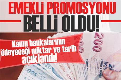 Emekli promosyonları belli oldu Kamu bankaları ne kadar promosyon