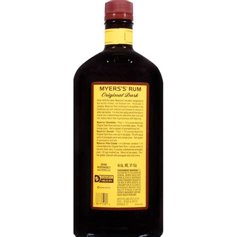 Myers S Rum Original Dark 750 Ml From Total Wine And More Instacart