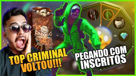 FREE FIRE AO VIVO TOP CRIMINAL VOLTOU CS RANQUEADO RUMO AO MESTRE E