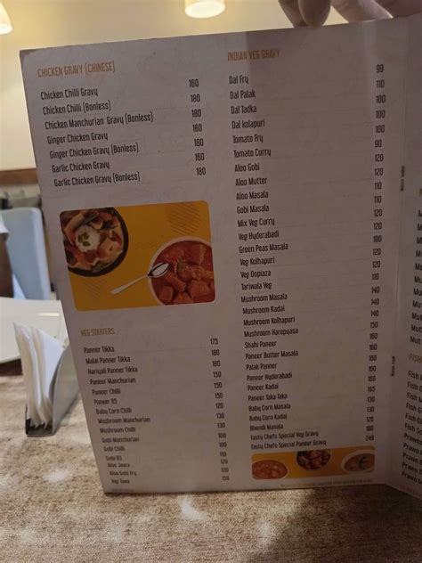 Menu At Tasty Paradise Veg And Non Veg Restaurant In Malleswaram