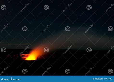 Smoking Crater of Halemaumau Kilauea Volcano Stock Image - Image of ...