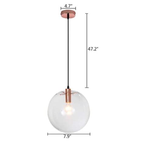 Modern Glass Globe Pendant Light Kitchen Ceiling Hanging Fixture - Bed ...