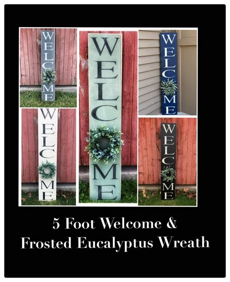 Wooden WELCOME Porch Sign Rustic Welcome Sign Farmhouse Welcome Sign ...