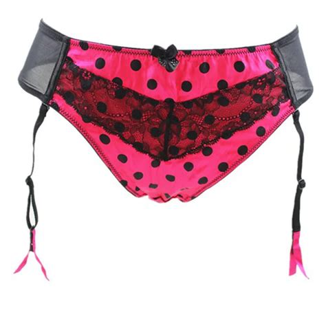 New Plus Size Garter Rose Women Black Polka Dot Lace Garters Belt For