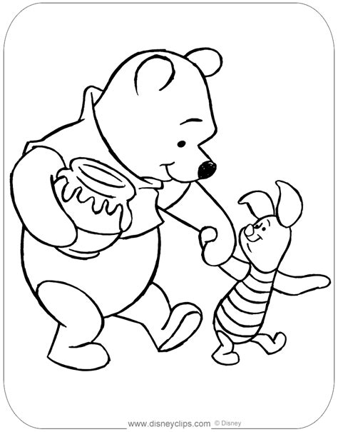 Pooh And Piglet Coloring Pages