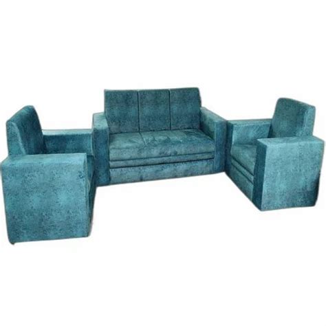 Sea Green Engineered Wood Seater Wooden Sofa Set Leather At Rs