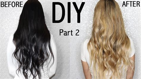 How To Diy Blonde Hair Tutorial At Home From Dark To Blonde Part 2