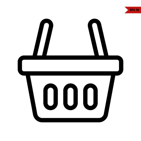 Basket Line Icon Vector Art At Vecteezy