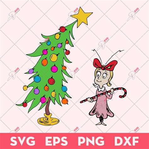 Cindy Lou Who Svg Grinch Christmas Tree Svg Christmas