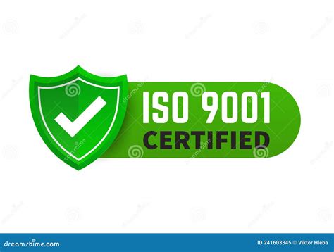 ícone De Emblema Certificado Iso 9001 Carimbo De Certificação Vetor