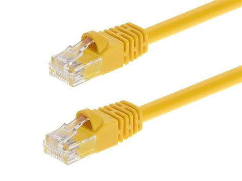 Monoprice Cat6 3ft Yellow Patch Cable UTP 24AWG 550MHz Pure Bare