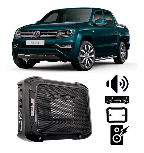 Caixa Amplificada Vw Amarok 2016 A 2023 350w Rms Slim Frete grátis