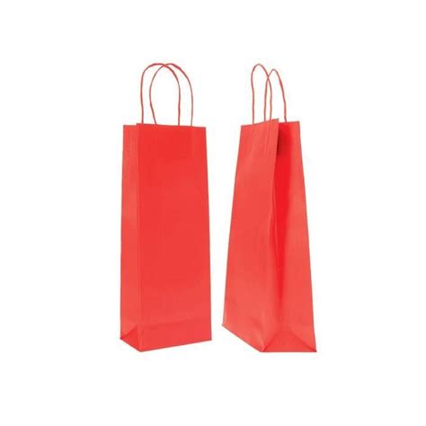 25 x Sac à vin en papier kraft rouge sacs cadeau anniversaire Noel