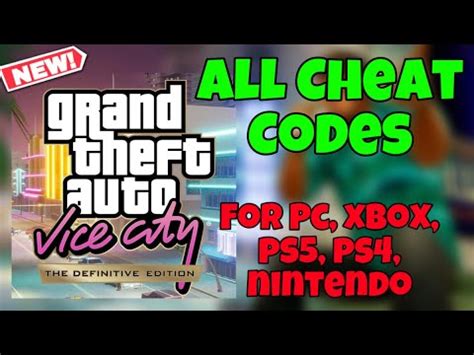 Gta Vice City Remastered All Cheat Codes For Ps Ps Xbox Pc